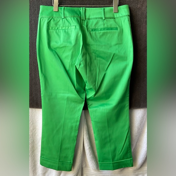 New York & Company Green Cropped Pants With Straight Leg - Picture 11 of 13